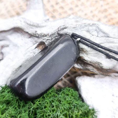 Кулон полированный "Галтовка", шунгит