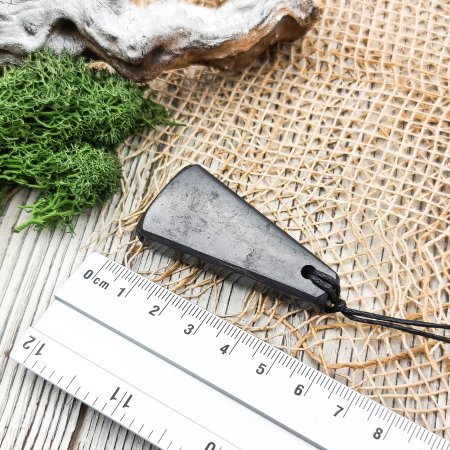 Кулон "Трапеция" толстая, шунгит