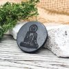 Пластина круглая "Будда", шунгит Пластина круглая "Будда", шунгит