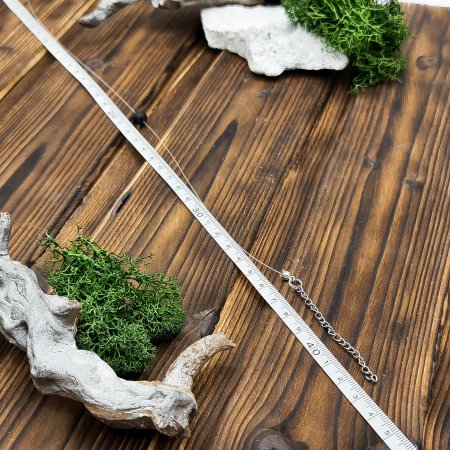 Колье-невидимка на леске с бусиной, шунгит