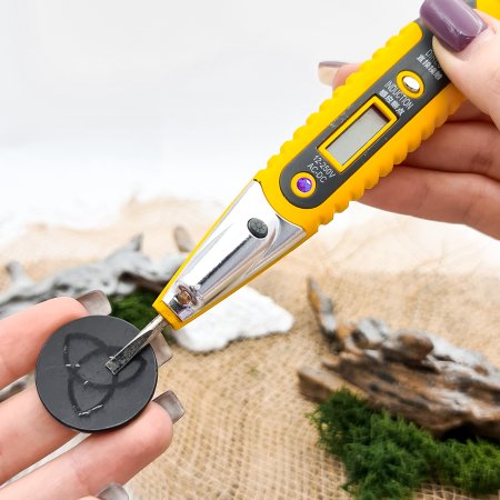 Пластина круглая "Трикветр", шунгит