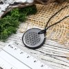 Кулон "Цветок  жизни" 3 см, шунгит