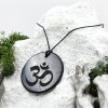 Кулон "ОМ" 5 см, шунгит